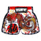 TUFF Muay Thai Boxing Shorts New Retro Style White Chinese Dragon TUF-MRS204