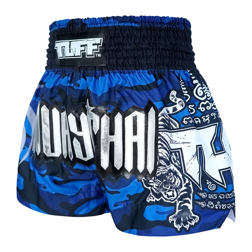 TUFF Muay Thai Boxing Shorts White War Elephant–