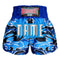 Custom Kombat Gear Muay Thai Boxing shorts Blue Camouflage