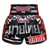 Custom Kombat Gear Muay Thai Boxing Geometry Shorts With Red Black White
