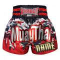 Custom Kombat Gear Muay Thai Boxing Camouglage shorts With Red Fire