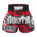 Custom TUFF Muay Thai Boxing Shorts New Red Military Camouflage