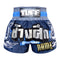 Custom TUFF Muay Thai Boxing Shorts Blue War Elephant