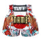 Custom TUFF Muay Thai Boxing Shorts White Japanese Koi Fish