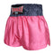 Kombat Gear Muay Thai Boxing shorts Star Pattern Pink Grey Waist
