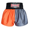 Kombat Gear Muay Thai Boxing shorts Star Pattern Two Tone Orange Grey With Black Waist