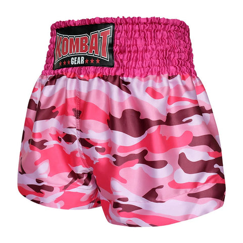 Kombat Gear Muay Thai Boxing shorts Pink Army Camouflage