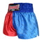 Kombat Gear Muay Thai Boxing shorts Two Tone Red Star Blue Steel Pattern