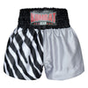 Kombat Gear Muay Thai Boxing shorts Two Tone White Star Zebra Pattern