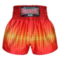 Kombat Gear Muay Thai Boxing shorts Yellow Star Gradient With Red