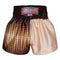 Kombat Gear Muay Thai Boxing shorts Two Tone Ivory Star Pattern Brown Star Gradient