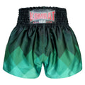 Kombat Gear Muay Thai Boxing shorts Green Rhombus Gradient