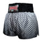 Kombat Gear Muay Thai Boxing shorts Black Triangles With Grey Gradient