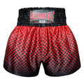 Kombat Gear Muay Thai Boxing shorts Black Triangles Gradient With Red