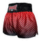 Kombat Gear Muay Thai Boxing shorts Black Triangles Gradient With Red