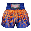 Kombat Gear Muay Thai Boxing shorts Navy Blue Triangles Gradient With Orage