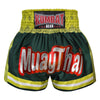 Kombat Gear Muay Thai Boxing Green Shorts With Yellow Stripe
