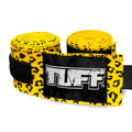 TUFF Unisex 100% Nylon, Tiger Design Yellow Hand Wraps