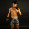 TUFF Muay Thai Boxing Shorts New Retro Style Golden Gladiator in Black TUF-MRS202