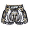 TUFF Muay Thai Boxing Shorts New Retro Style Golden Gladiator in White TUF-MRS202