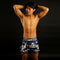 TUFF Muay Thai Boxing Shorts New Retro Style Blue War Elephant TUF-MRS203
