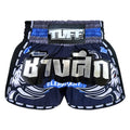 TUFF Muay Thai Boxing Shorts New Retro Style Blue War Elephant TUF-MRS203