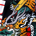 TUFF Muay Thai Boxing Shorts New Retro Style Red Chinese Dragon and Tiger TUF-MRS204