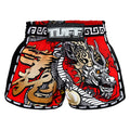 TUFF Muay Thai Boxing Shorts New Retro Style Red Chinese Dragon TUF-MRS205