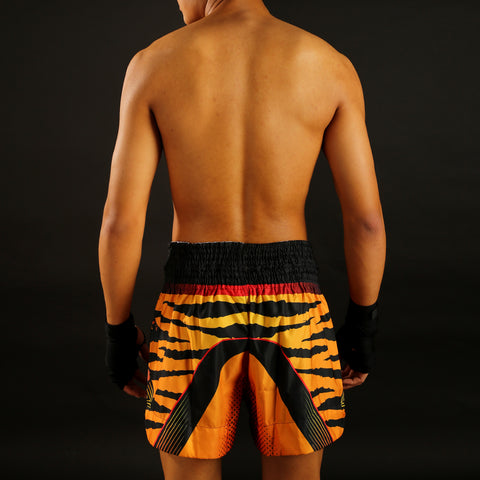 TUFF Muay Thai Boxing Shorts Orange Cruel Tiger TUF-MS613-ORG