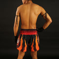 TUFF Muay Thai Boxing Shorts Black Tiger Chinese Ancient Drawing TUF-MS614-BLK
