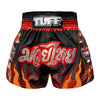TUFF Muay Thai Boxing Shorts Black Tiger Chinese Ancient Drawing TUF-MS614-BLK