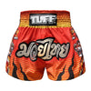 TUFF Muay Thai Boxing Shorts Red Tiger Chinese Ancient Drawing TUF-MS614-RED