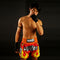 TUFF Muay Thai Boxing Shorts Red With Double White Tiger TUF-MS616
