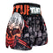 TUFF Muay Thai Boxing Shorts Battalion Skull in Black