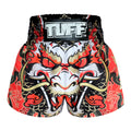 TUFF Muay Thai Boxing Shorts Dragon King in Red TUF-MS621