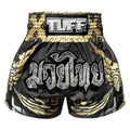TUFF Muay Thai Boxing Shorts Thai King Of Naga Black