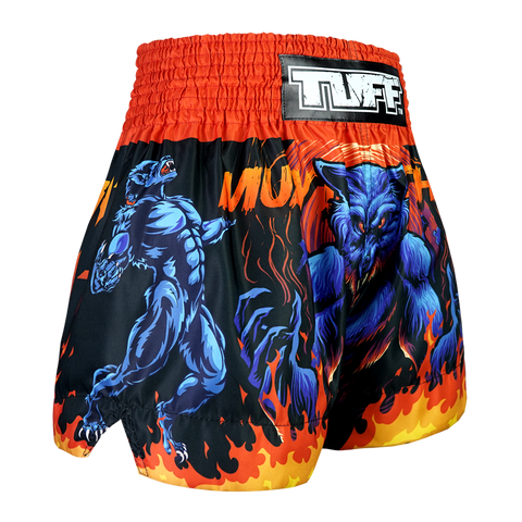 TUFF Muay Thai Boxing Shorts Midnight Werewolf