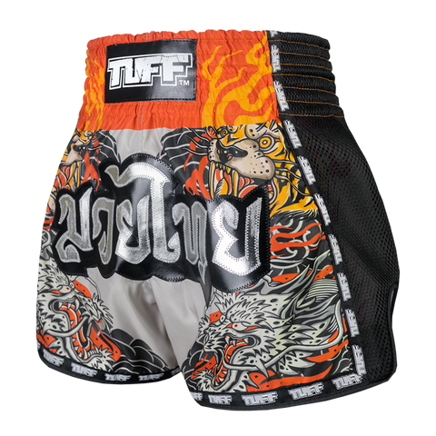 TUFF Muay Thai Boxing Shorts New Retro Pattern The Japanese Yin-Yang