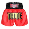 Custom Kombat Gear Muay Thai Boxing shorts Star Pattern Red Black Waist