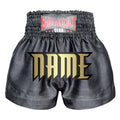 Custom Kombat Gear Muay Thai Boxing shorts Black Denim Pattern