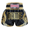 Custom Kombat Gear Muay Thai Boxing shorts Black Star Pattern With Gold Thai Tattoo