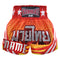 Custom Kombat Gear Muay Thai Boxing Geometry Shorts With Stripes Orange Yellow