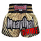Custom Kombat Gear Muay Thai Boxing Ivory Steel With Black Stripe