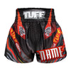 Custom TUFF Muay Thai Boxing Shorts Black With Double Tiger