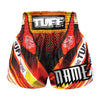 Custom TUFF Muay Thai Boxing Shorts Red With Double Tiger