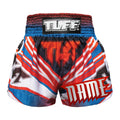 Custom TUFF Muay Thai Boxing Shorts Blue Cool Design