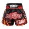 Custom TUFF Muay Thai Boxing Shorts Black With Tiger Inspired by Chinese Ancient Drawing
