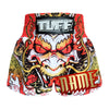 Custom TUFF Muay Thai Boxing Shorts Dragon King in White