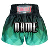 Custom Kombat Gear Muay Thai Boxing shorts Green Rhombus Gradient