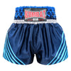 Kombat Gear Muay Thai Boxing shorts Navy Blue Star Pattern With Blue Strips